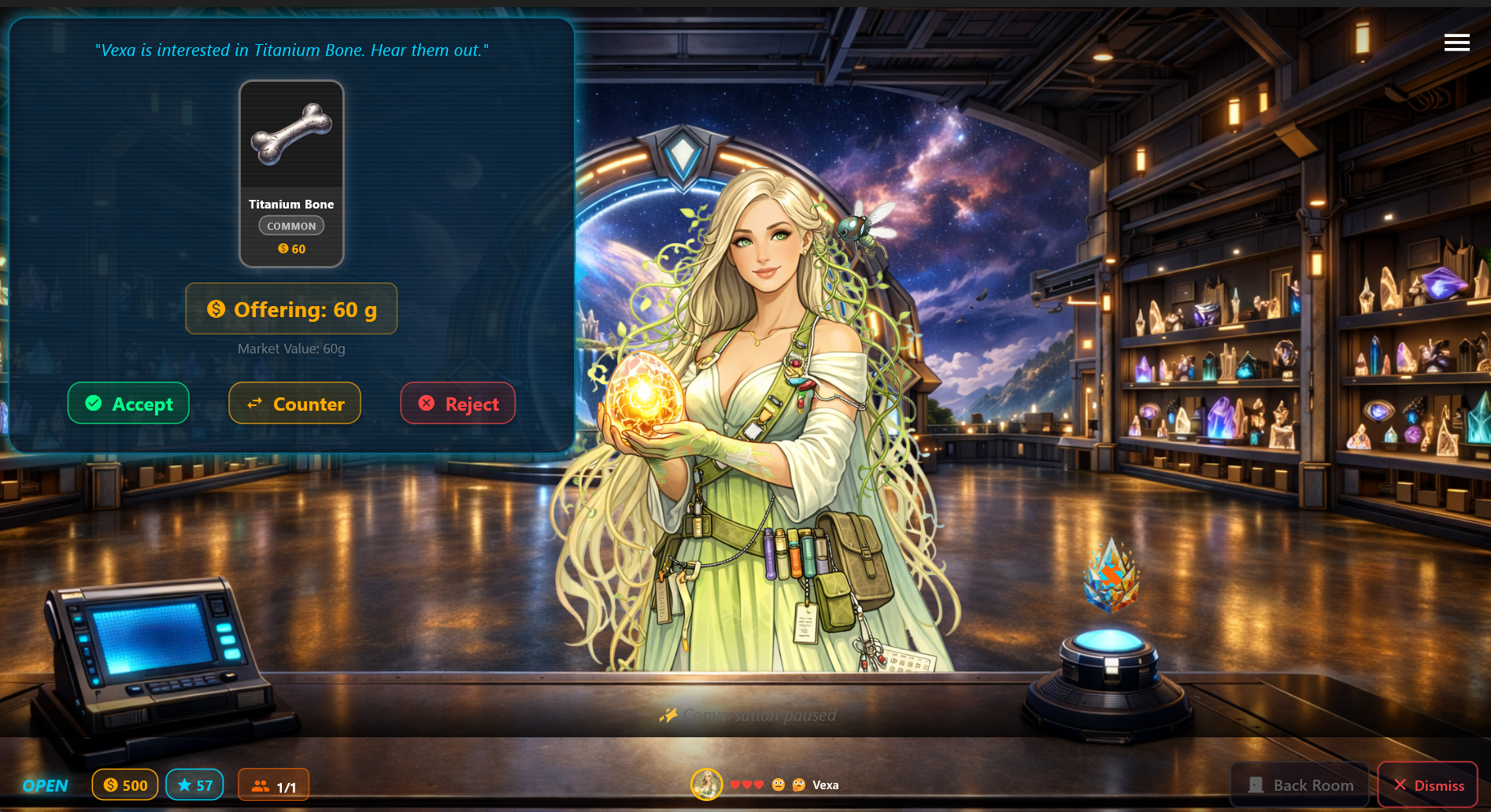 Shop screen